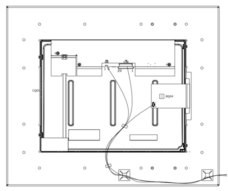 15-inch industrial touch monitor