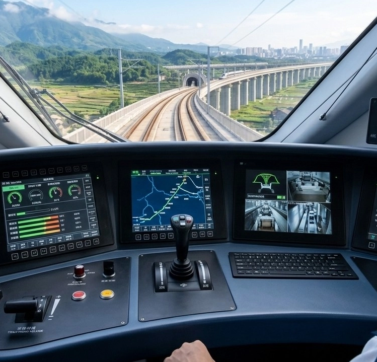 High-Speed Train Driver Console