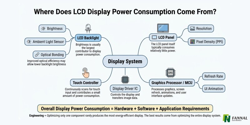 Come ridurre in modo efficace il consumo energetico del display LCD?