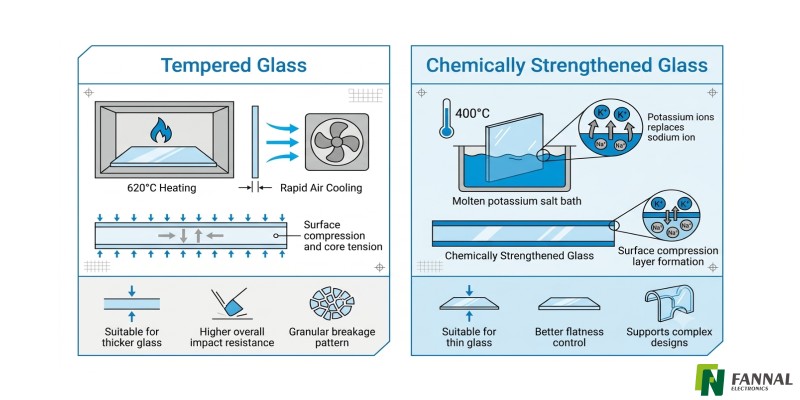 Comment choisir entre un verre de protection chimiquement renforc&eacute; et tremp&eacute; ?